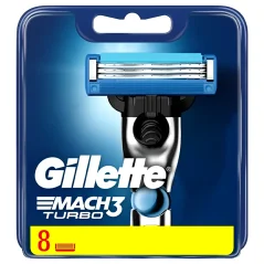 Gillette Replacement Blade Refills Mach3 Turbo - Náhradní hlavice pro holící strojky 8 ks