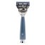 Mühle Rytmo R228 Resin Petrol Gillette Fusion Holící strojek s modrou rukojetí