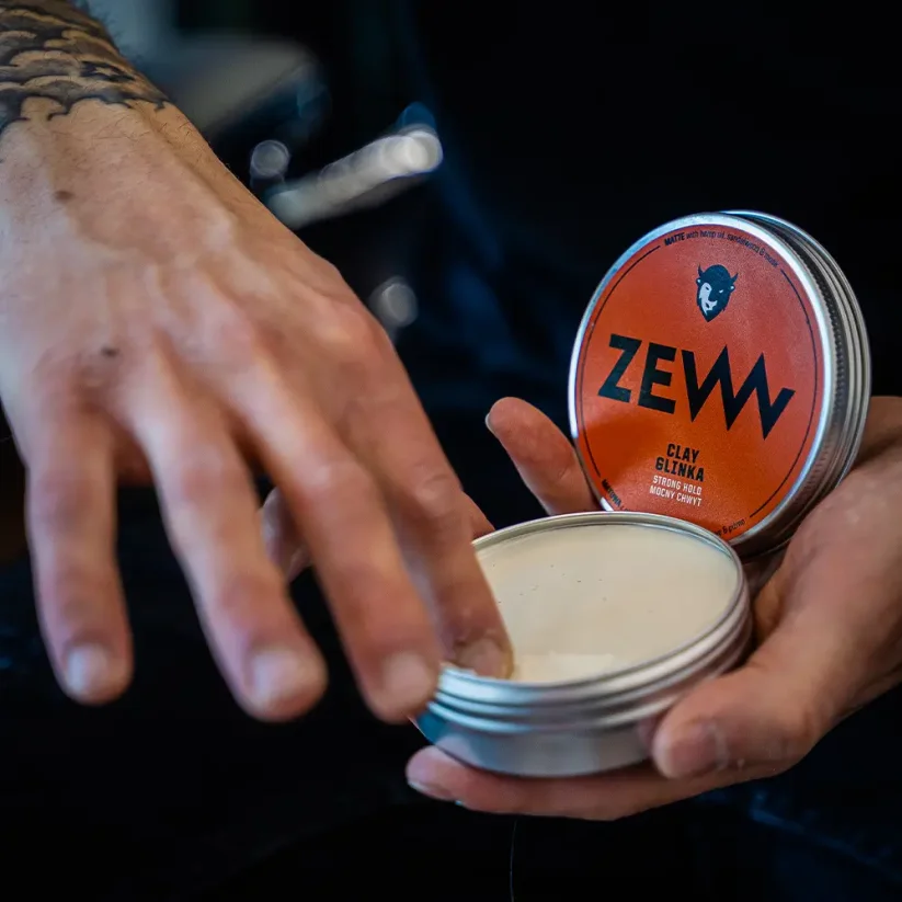 Zew for men Hemp Strong Hold Clay Matná hlína na vlasy 100 ml