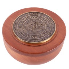 Captain Fawcett Scapicchio Shaving Soap Fig, Olive, Bay Rum Mýdlo na holení v dřevěné misce 110 g