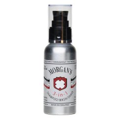 Morgan's 3in1 Shampoo, Wash and Shave 100 ml - Univerzální gel na mytí vlasů těla i pro holení
