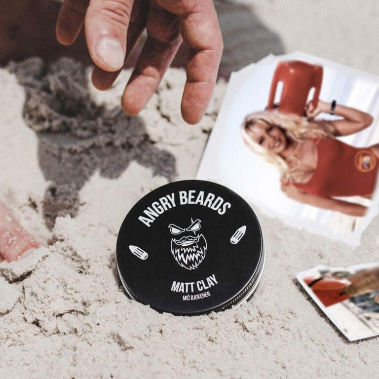 Angry Beards Mič Bjůkenem Matt clay Jíl na vlasy 120 g