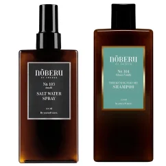 Noberu Volume Hair Grooming Sea Salt & Shampoo Set - Dárková sada pro muže se slaným sprejem a šamponem pro objem vlasů