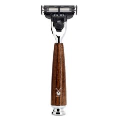 Mühle Rytmo R220M3 Ash Wood Gillette Mach 3 Holící strojek s dřevěnou rukojetí