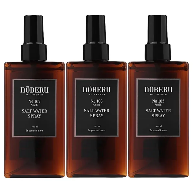 Noberu Amalfi Sea Salt Water Spray 3×200 ml - Sada slaných sprejů na vlasy pro styling účesu