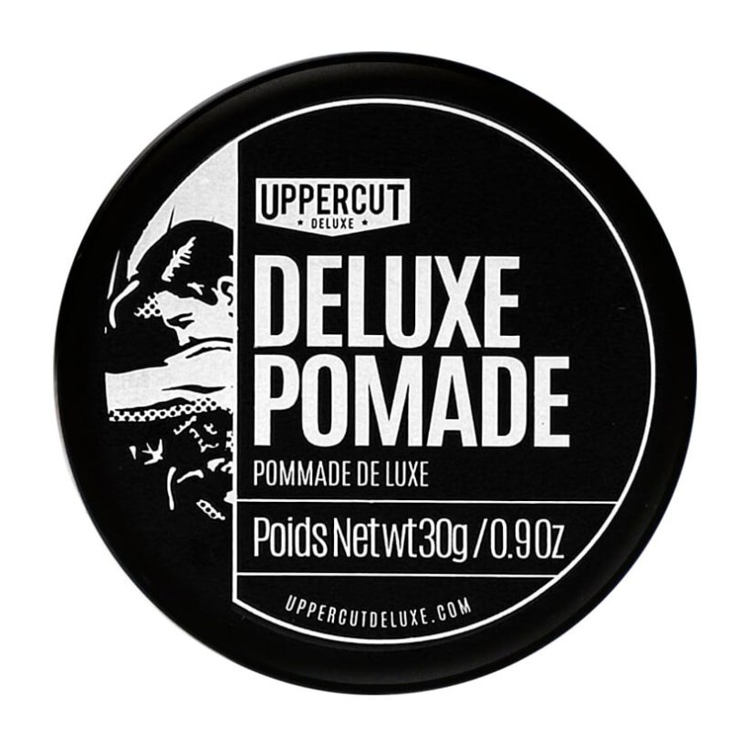 Uppercut Deluxe Pomade with Strong Hold Midi Tins 30 g - Pomáda na vlasy se středně silnou fixací a mokrým efektem účesu
