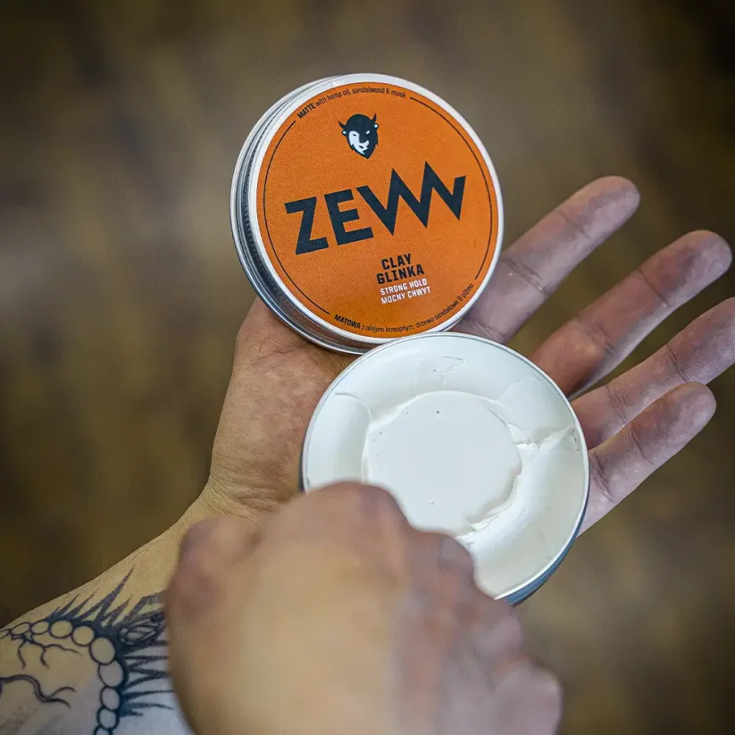 Zew for men Hemp Strong Hold Clay Matná hlína na vlasy 100 ml