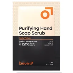 Beviro Purifying Hand Soap Scrub Zesty Vetiver 5 ml - Tekuté mýdlo na ruce s peelingem