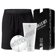 Angry Beards Balls Set with Boxers - Dárková sada s volnými trenkami, deodorantem a lubrikantem na koule