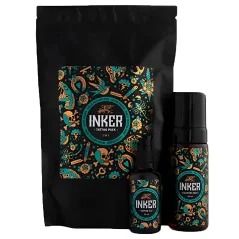 Pan Drwal Inker Tattoo Pack Cleansing Foam & Oil - Sada oleje a čistící pěny pro péči o tetování
