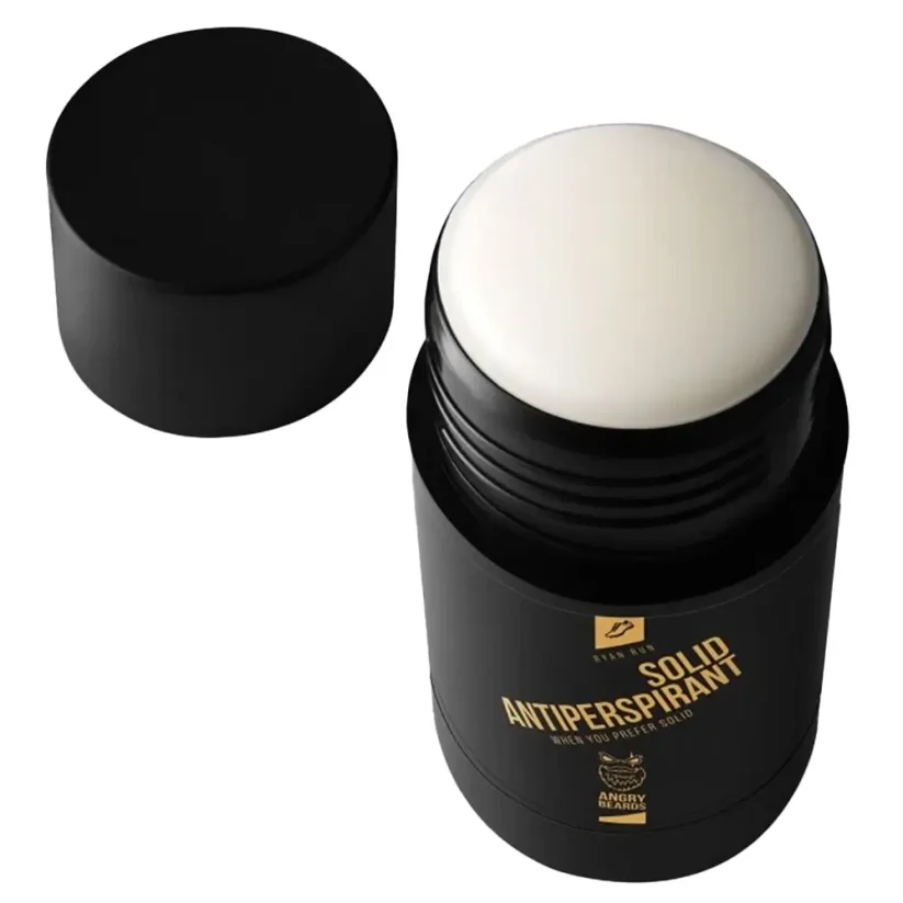 Angry Beards Solid Antiperspirant Ryan Run 50 ml - Tuhý antiperspirant pro muže s vůní dřevin a citrusů