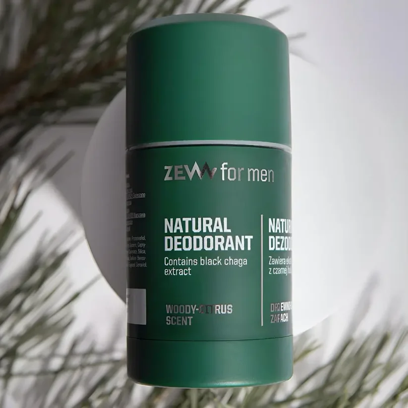 Zew for men Natural Deodorant with Black Chaga 80 g - Tuhý deodorant pro muže