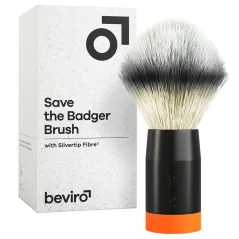 Beviro Save the Badger Brush - Štětka na holení se syntetickými štětinami