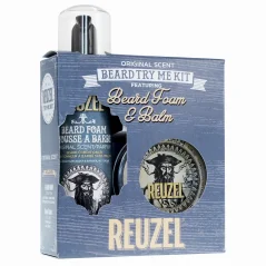 Reuzel Beard Foam & Balm Try Me Kit - Dárková sada s balzámem a pěnou pro péči o vousy