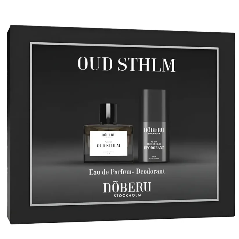 Noberu Eau de Parfume & Deodorant STHLM Oud Stockholm Set - Dárková sada parfému a deodorantu pro muže
