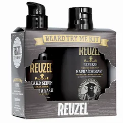 Reuzel Clean & Fresh Beard Try Me Kit - Dárková sada pro vousáče se sérem a bezoplachovým šamponem