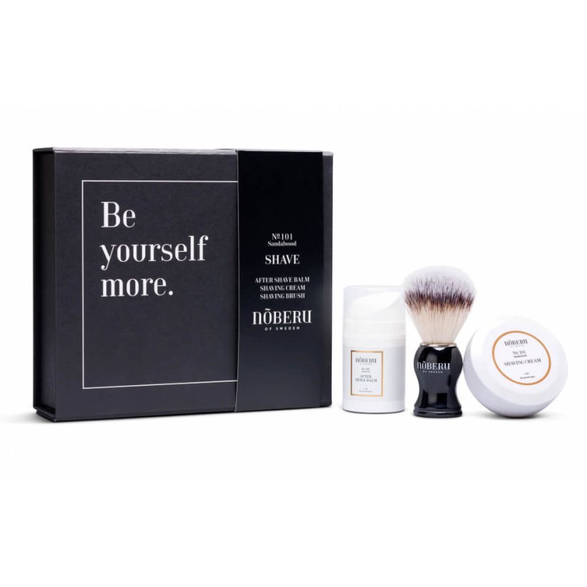 Noberu Shave Box Sandalwood  - Dárková sada pro muže na holení