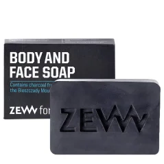 Zew for men Body & Face Soap with Charcoal 85 g - Tuhé mýdlo na tělo a obličej