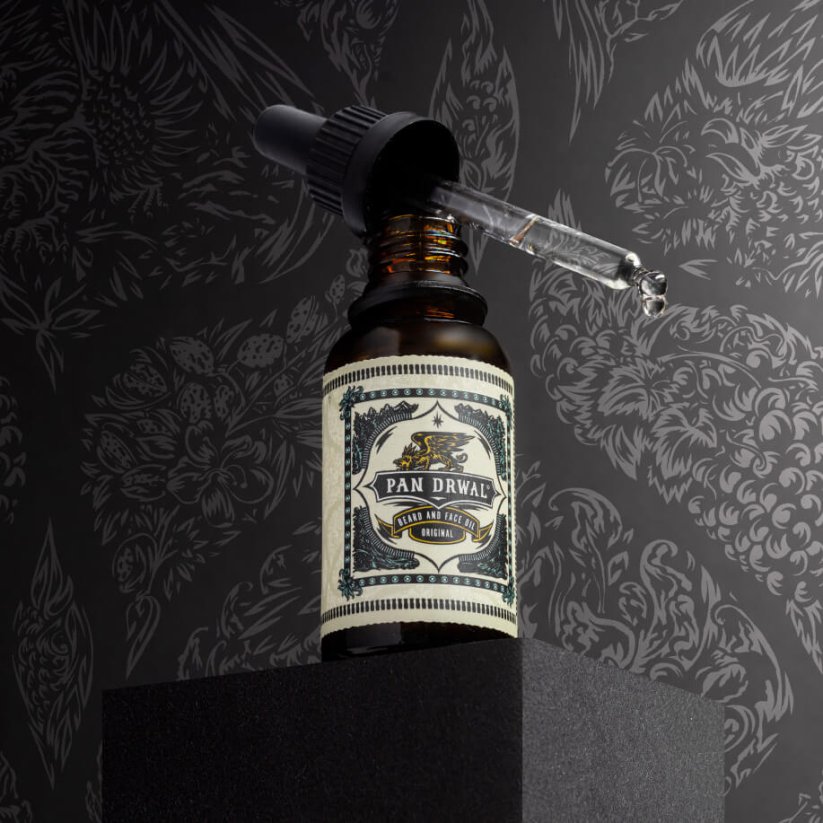 Pan Drwal Beard & Face Oil Original 30 ml - Olej na vousy pro výživu a hydrataci suché pokožky