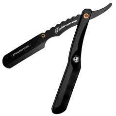 Parker Shavetta Barber Black SRBBA - Černá shavetta na holení na výměnné žiletky