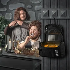 Angry Beards Toiletry Black Bag - Černá kosmetická taška pro muže