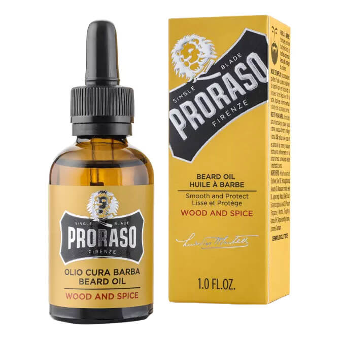 Proraso Beard Oil Wood & Spice 30 ml - Olej na vousy s vůní dřevin a koření
