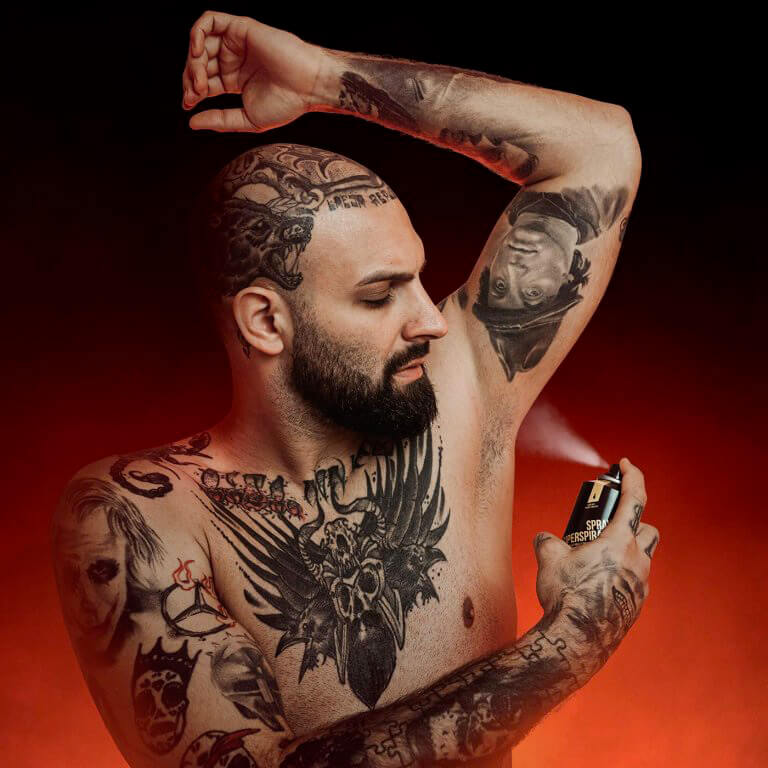 Angry Beards Fakin Notorious Urban TwoFinger Set - Dárková sada pro muže s parfémem, antiperspirantem a sprcháčem