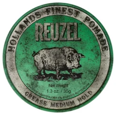 Reuzel Green Grease Medium Hold Pololesklá pomáda na vlasy 35 g