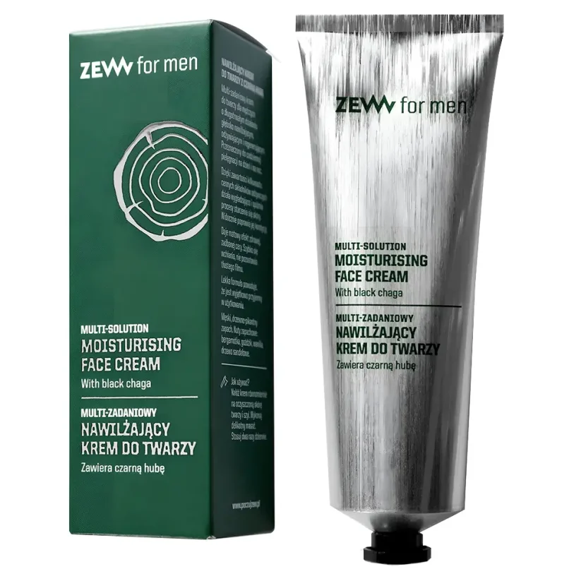 Zew for men Moisturising Face Cream with Black Chaga 80 ml - Hydratační krém na obličej s černou chagou