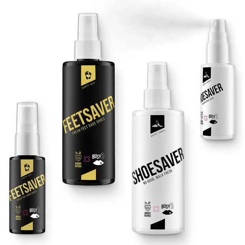 Angry Beards Saver Set for Shoe & Feet - Dárková sada na nohy a do bot proti zápachu