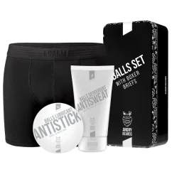 Angry Beards Balls Set with Boxer Briefs - Dárková sada s boxerkami, deodorantem a lubrikantem na koule