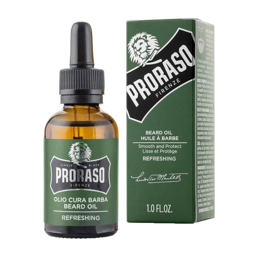 Proraso Beard Oil Refreshing Eucalyptus 30 ml - Olej na vousy s vůní eukalyptu