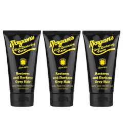 Morgan's Hair Darkening & Restore Cream 3x150 ml - Sada 3 krémů pro ztmavení vlasů a proti šedinám