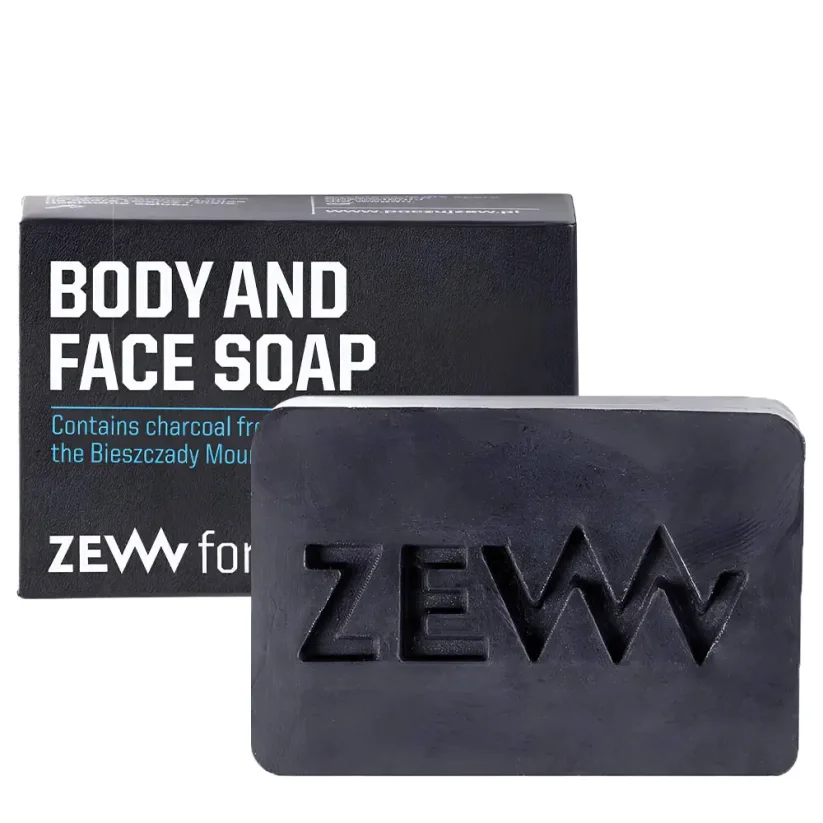 Zew for men Body & Face Soap with Charcoal 85 g - Tuhé mýdlo na tělo a obličej