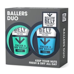 Below The Belt Ballers Duo Fresh & Dry Nuts all Day Kit - Dárková sada pro muže na intimní hygienu