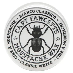 Captain Fawcett Moustache Wax Bianco Classico 15 ml - Vosk na světlý a šedý knír