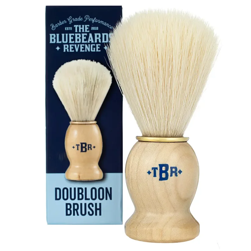 Bluebeards Revenge Doubloon Synthetic Shaving Brush - Štětka na holení s dřevěnou rukojetí a syntetickými štětinami