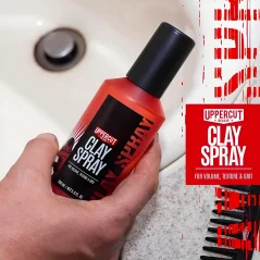 Uppercut Clay Spray for Volume, Texture & Grit 150 ml - Stylingový sprej na vlasy pro fixaci, objem a matný vzhled
