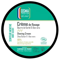 Osma Shaving Cream Organic Menthol 100 ml - Mentolový krém na holení