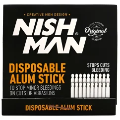NishMan Disposable Alum Stick 20 ks - Kamencové sirky pro zastavení krvácení při holení