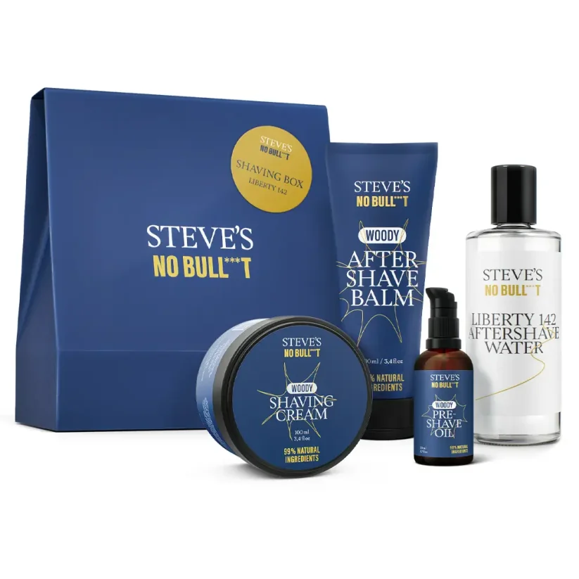 Steves Shaving Box Liberty 142 - Dárková sada s produkty na holení pro muže