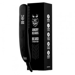 Angry Beards Žehlička na vousy Beard Straightener + Krém na tepelnou ochranu 75 ml