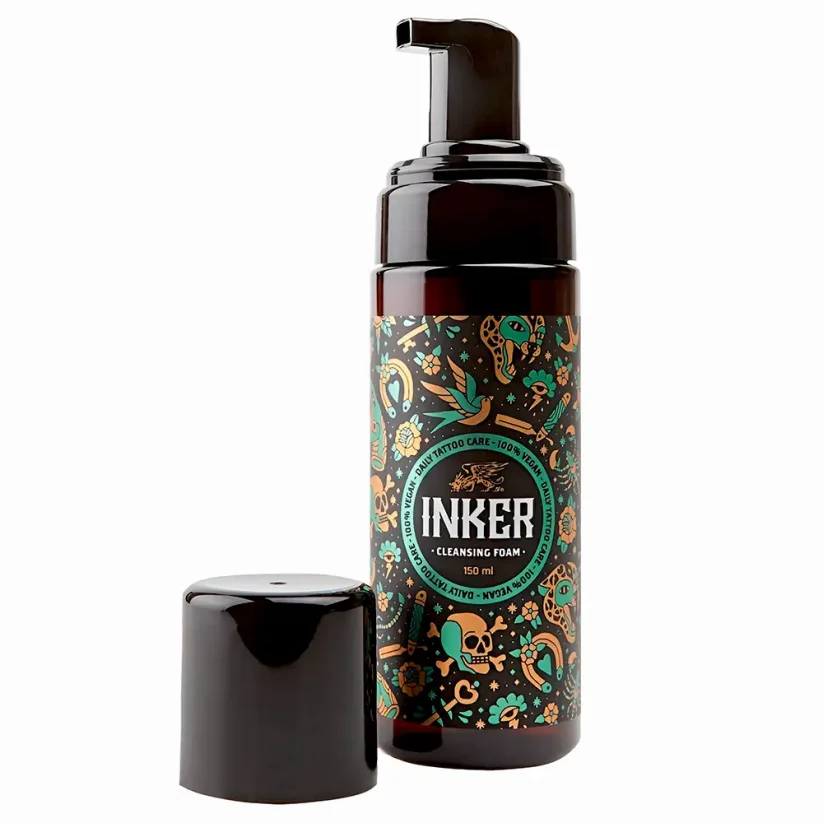 Pan Drwal Inker Tattoo Pack with Cleansing Foam & Cream - Sada másla a čistící pěny pro péči o tetování