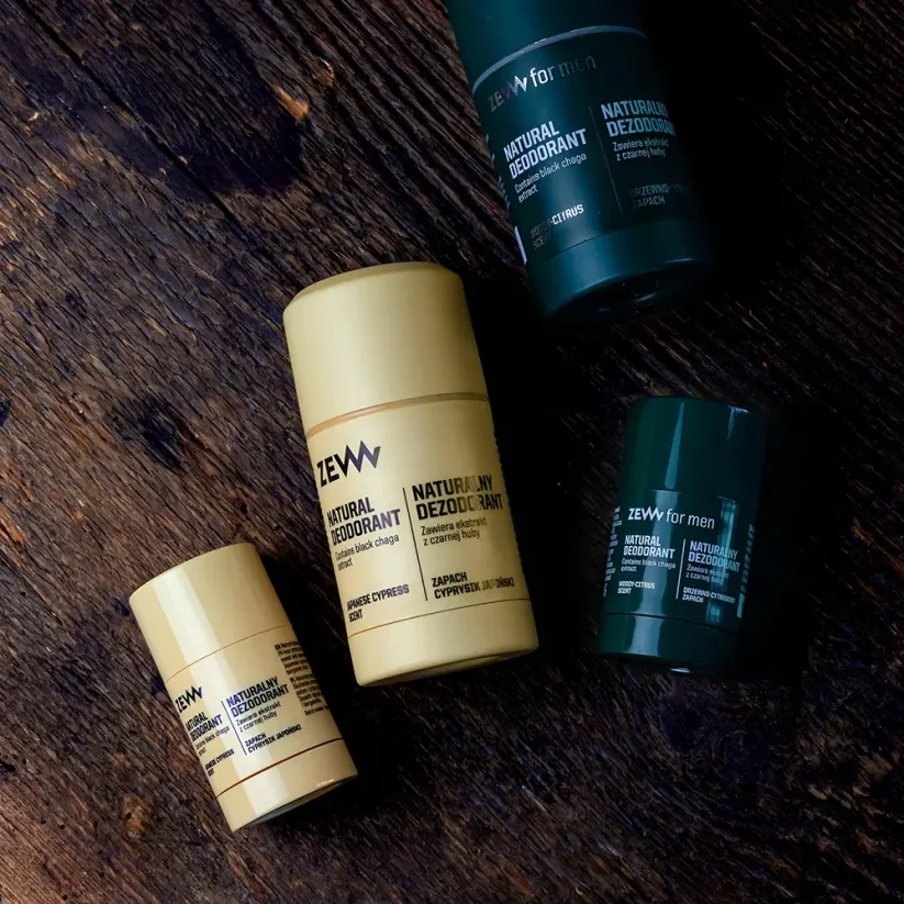 Zew for men Natural Deodorant Japanese Cypress 30 g - Tuhý deodorant se svěží vůní japonského cypřiše
