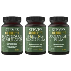Steves Work & Relax set 3x60 kapslí - Sada přírodních kapslí pro výkon, odpočinek a lepší spánek