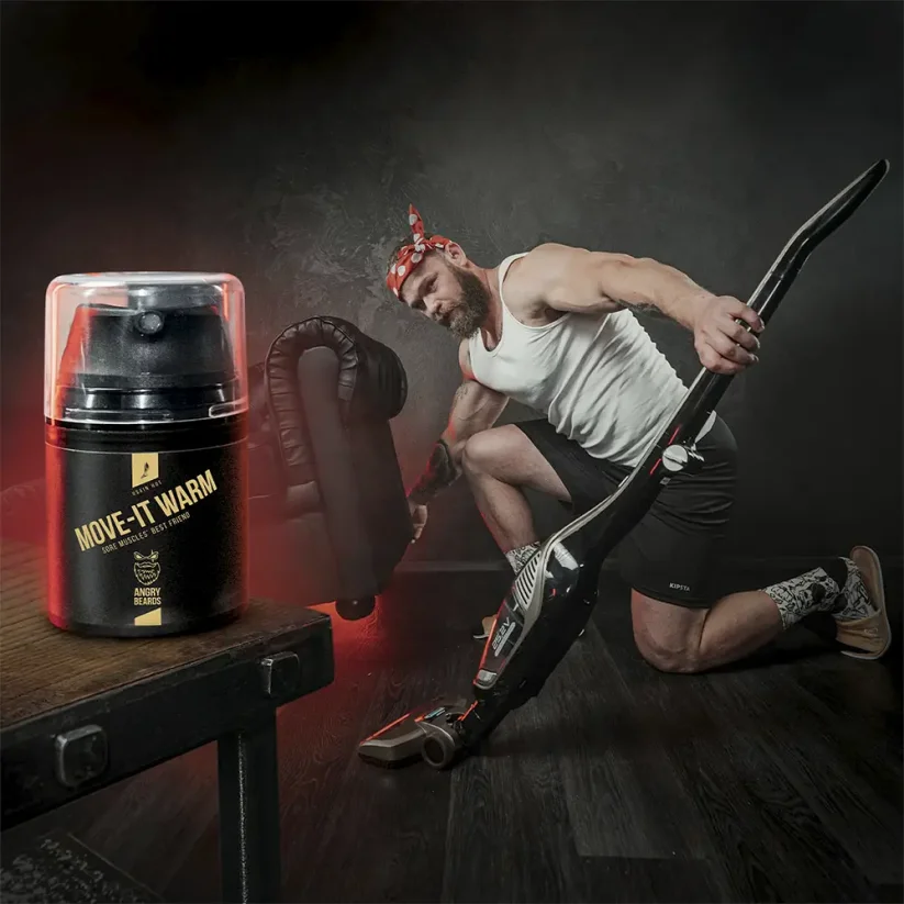 Angry Beards Move-It Warm Usain Hot 50 ml - Hřejivý gel na uvolnění svalů a kloubů