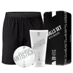 Angry Beards Balls Set with Boxers - Dárková sada s volnými trenkami, deodorantem a lubrikantem na koule