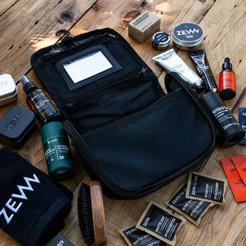 Zew for men Black Toilette Bag - Černá toaletní taška na kosmetiku pro muže