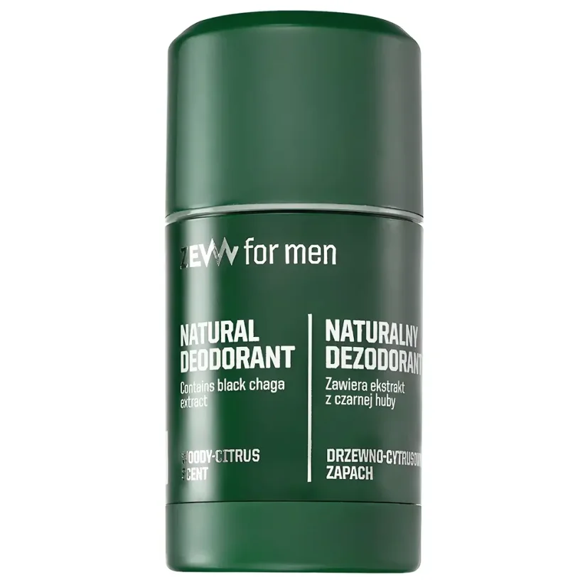 Zew for men Natural Deodorant with Black Chaga 80 g - Tuhý deodorant pro muže