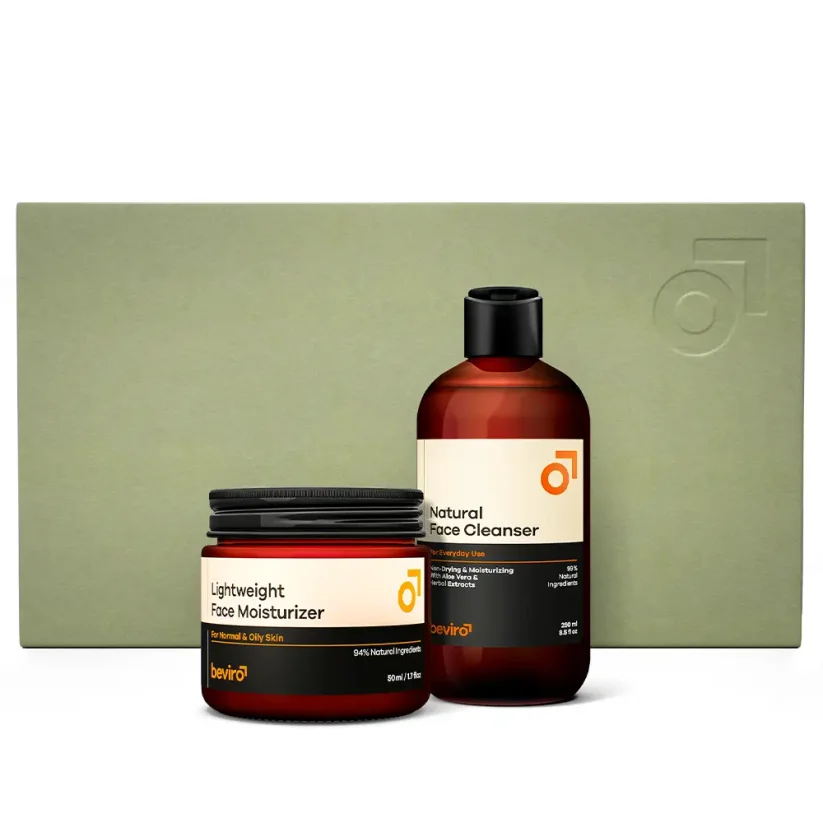 Beviro Essential Skin Care Kit Dárková sada mycího gelu a hydratačního krému pro péči o obličej